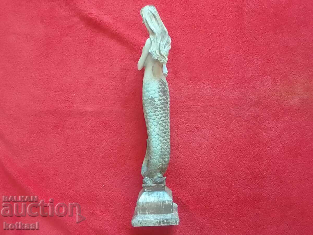 Παλιό ειδώλιο γοργόνας θαλάσσιας νύμφης, ύψους περίπου 42 cm. - 7 Παλιό ειδώλιο γοργόνας θαλάσσιας νύμφης, ύψους περίπου 42 cm. - 7