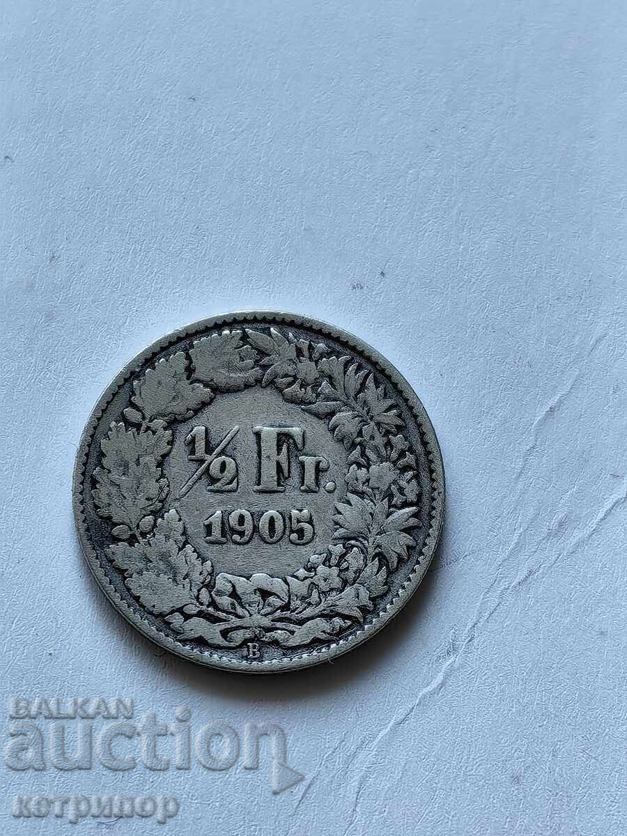1/2 franc Switzerland 1905 silver 1/2 franc Switzerland 1905 silver
