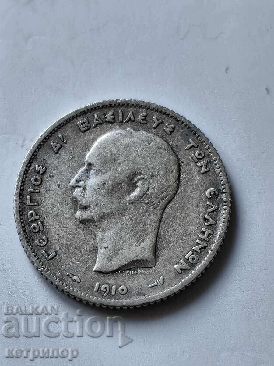 1 drahmă 1910 Argint rar din Grecia cu preț 26.00 BGN | € 13.29 1 drahmă 1910 Argint rar din Grecia cu preț 26.00 BGN | € 13.29