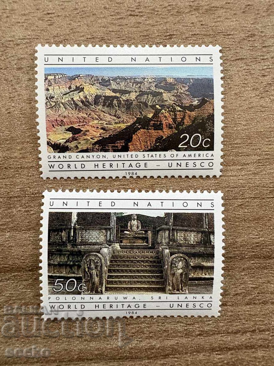ONU New York - Patrimoniul Mondial - UNESCO (1984) MNH ONU New York - Patrimoniul Mondial - UNESCO (1984) MNH