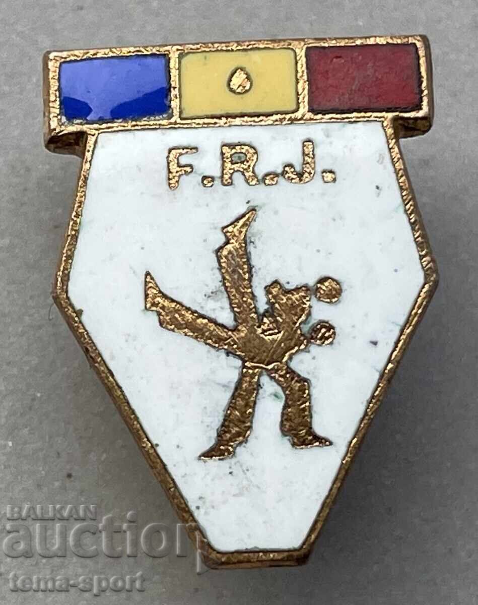 1397 Romania stamp Romanian Judo Federation enamel 1397 Romania stamp Romanian Judo Federation enamel