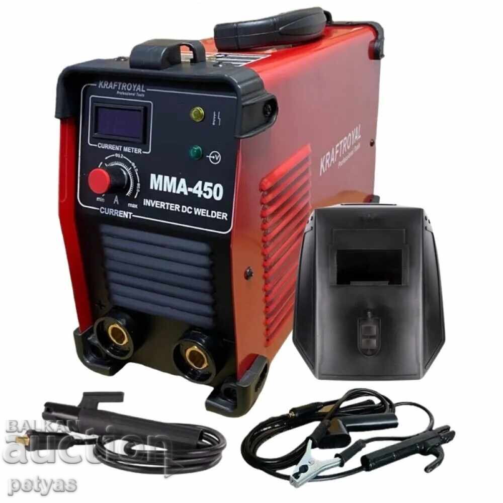 Inverter Electric Welder KRAFTROYAL. 450A with LCD display. MMA, with price 166.50 BGN | € 85.13 Inverter Electric Welder KRAFTROYAL. 450A with LCD display. MMA, with price 166.50 BGN | € 85.13
