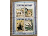 Tanzania - Animale pe cale de dispariție (1986) MNH