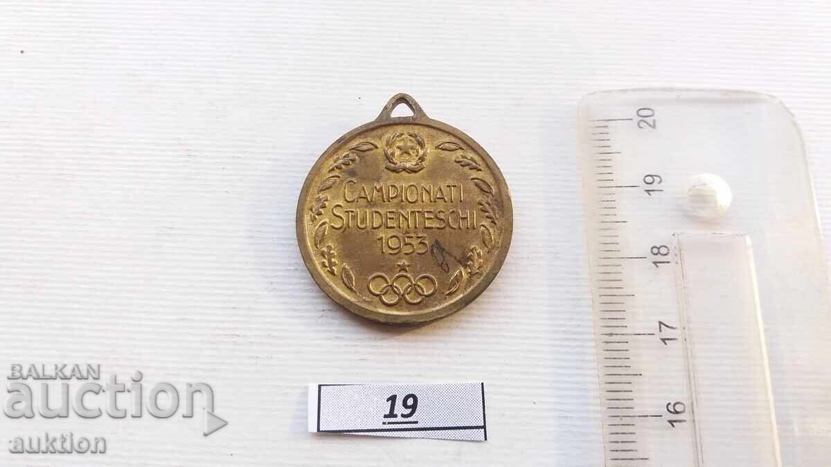 medal - athletics italy 1953 - 5 medal - athletics italy 1953 - 5