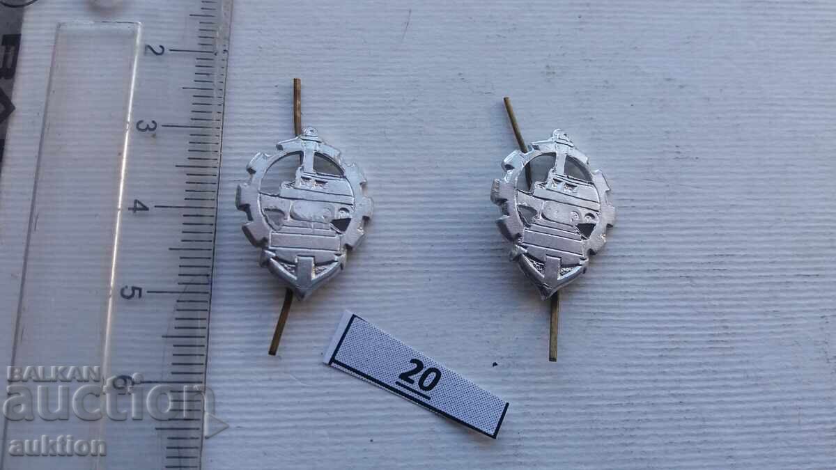 Auction  monogram for officer's epaulettes lieutenant colonel of the BA uniform