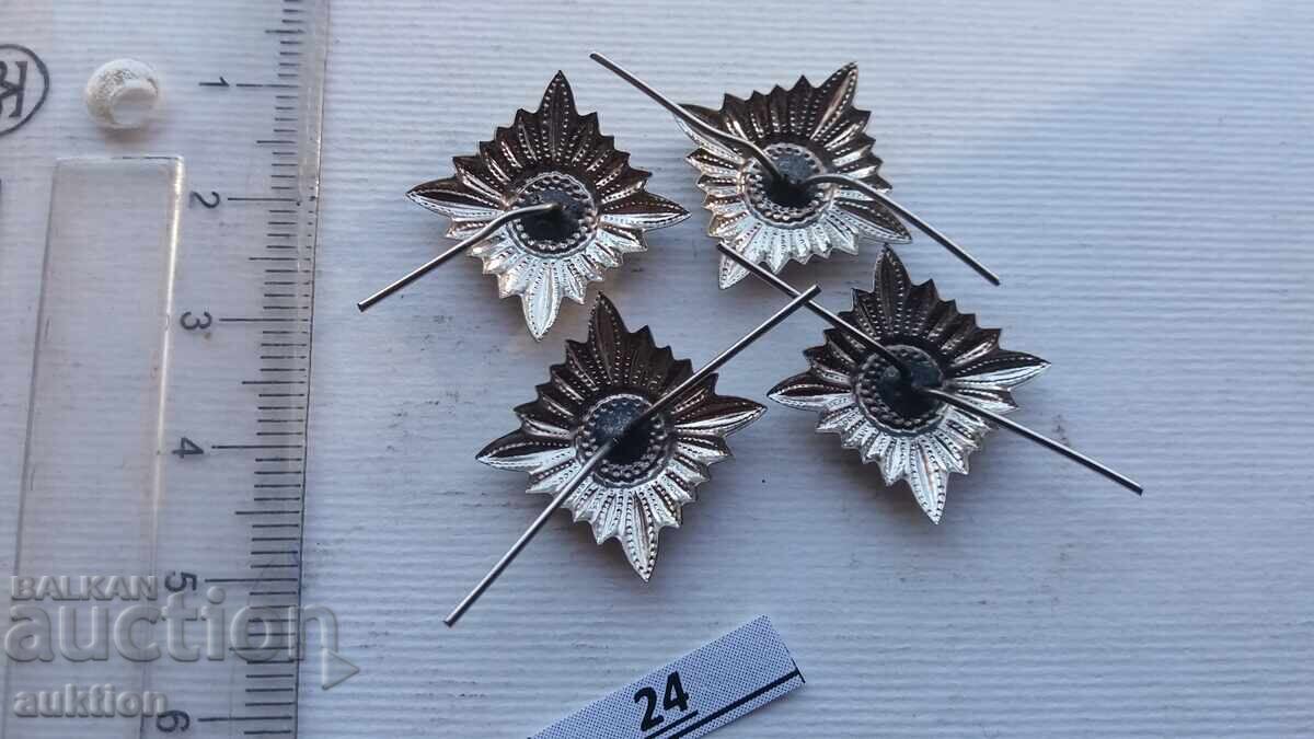 star for officer's shoulder straps lieutenant colonel from BA uniform 4 pieces - 6 star for officer's shoulder straps lieutenant colonel from BA uniform 4 pieces - 6