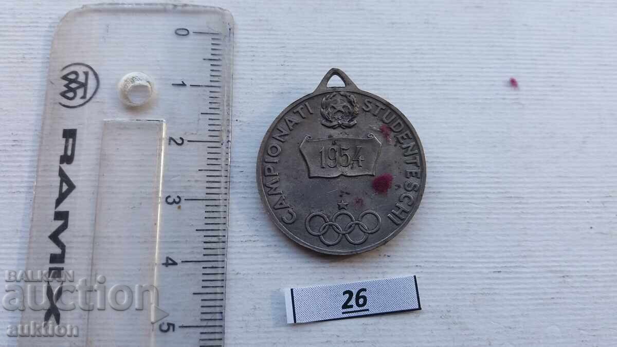 Delivery of medal - athletics italy 1954 Delivery of medal - athletics italy 1954