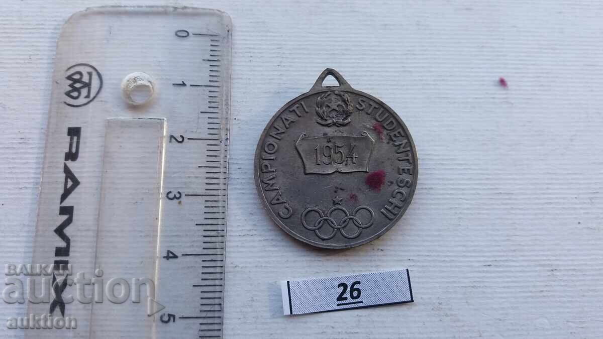medal - athletics italy 1954 - 5 medal - athletics italy 1954 - 5