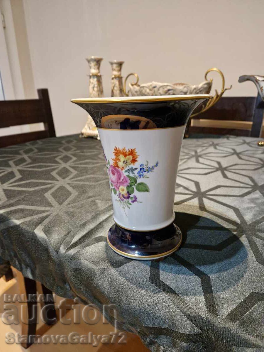 Beautiful antique collectible Meissen porcelain vase - 6