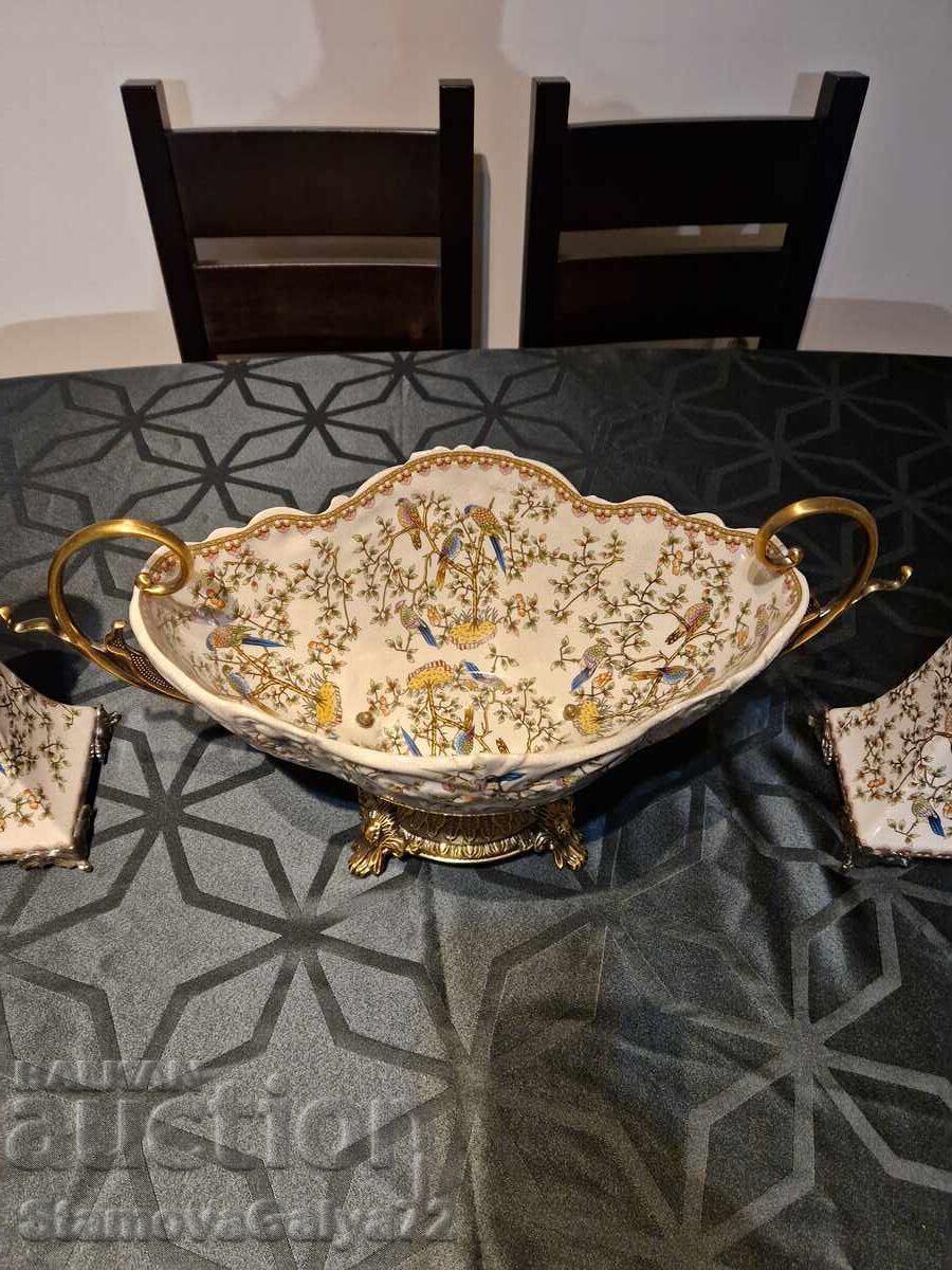 Un set minunat de jardiniere și sfeșnice din porțelan - 5