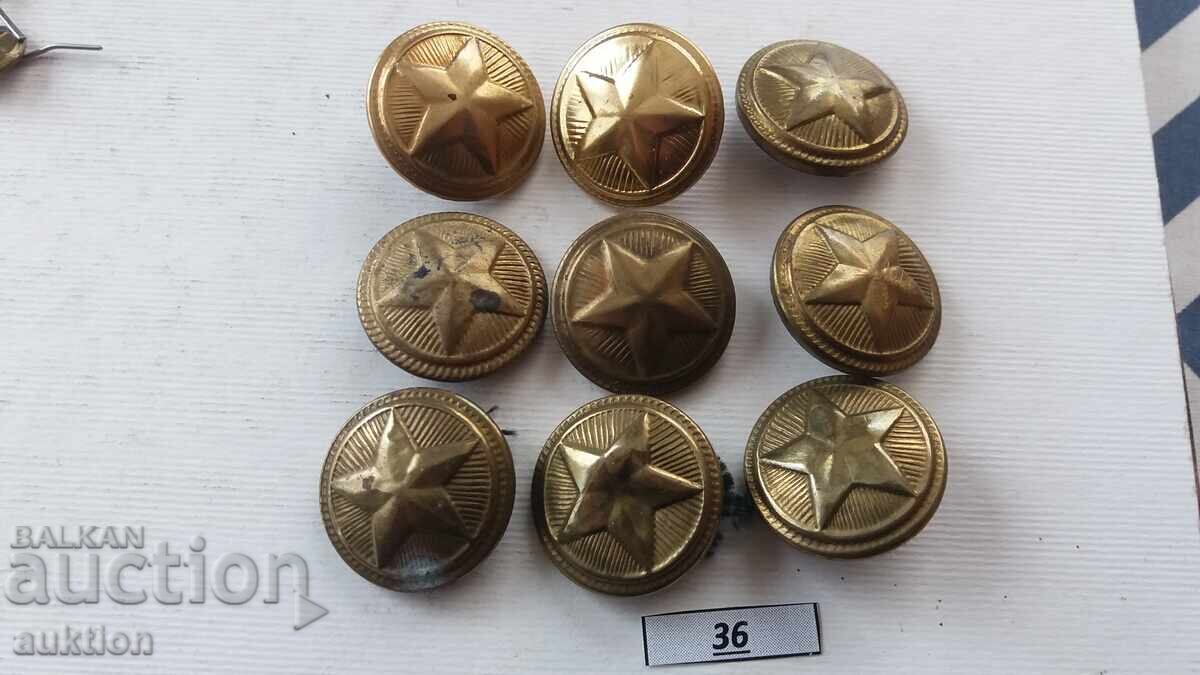 BA BUTTONS 9 COUNT BRONZE