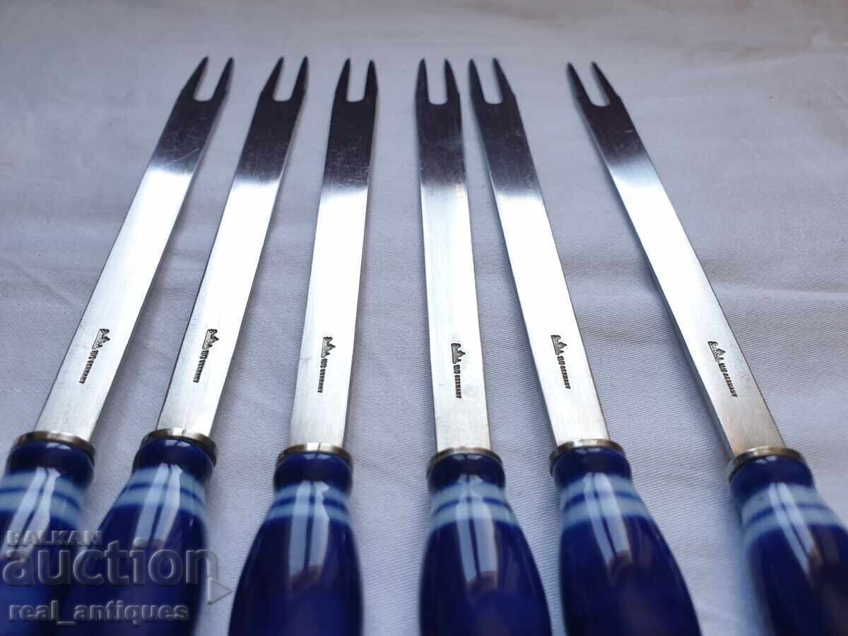 Auction Rosenthal fondue fork set Auction Rosenthal fondue fork set