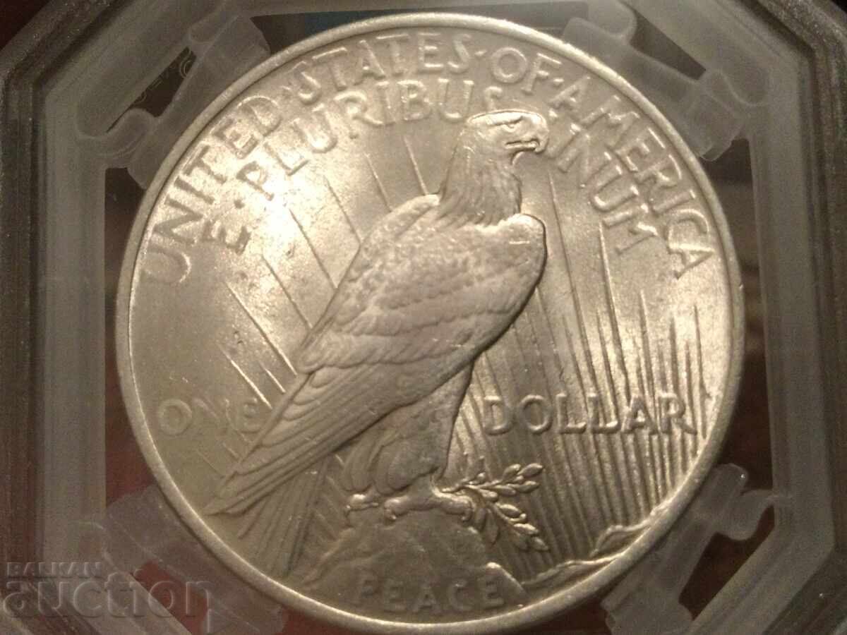 USA America 1 “peace” dollar 1923 silver MS 64 with price 240.00 BGN | € 122.71 USA America 1 “peace” dollar 1923 silver MS 64 with price 240.00 BGN | € 122.71