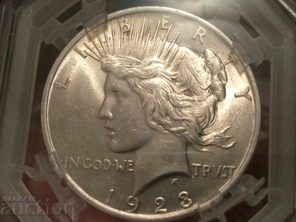 USA America 1 “peace” dollar 1923 silver MS 64 USA America 1 “peace” dollar 1923 silver MS 64