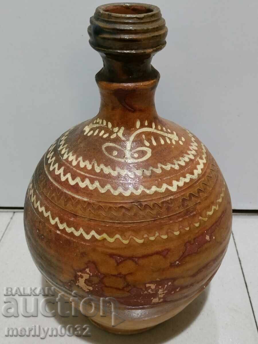 Old painted pitcher, jug, pot, ceramics with price 69.00 BGN | € 35.28 Old painted pitcher, jug, pot, ceramics with price 69.00 BGN | € 35.28