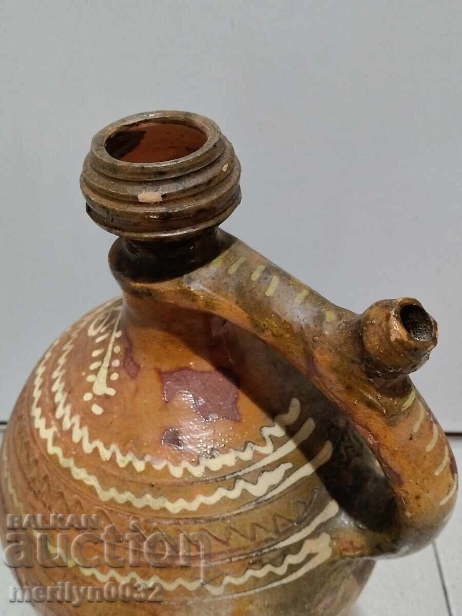Delivery of Old painted pitcher, jug, pot, ceramics Delivery of Old painted pitcher, jug, pot, ceramics