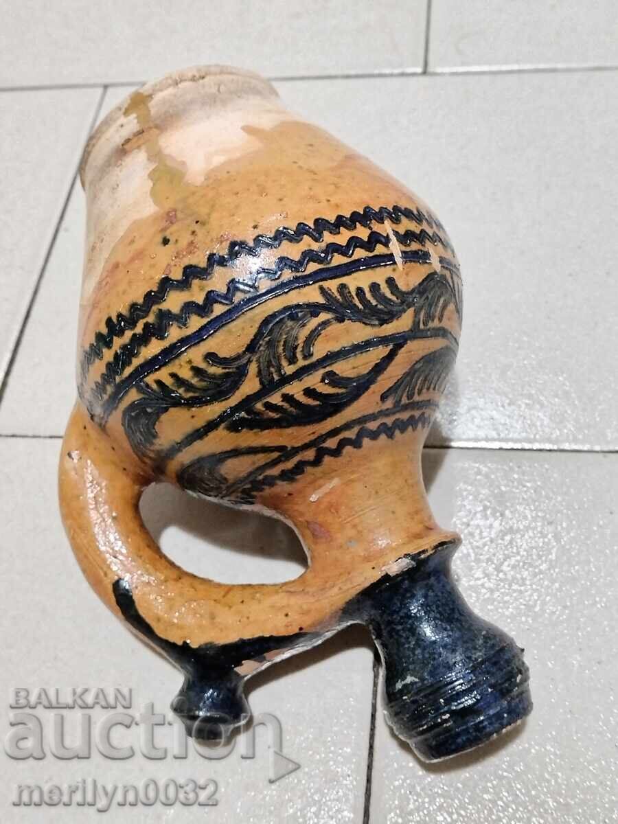 Old painted pitcher, jug, pot, ceramics with price 50.00 BGN | € 25.56 Old painted pitcher, jug, pot, ceramics with price 50.00 BGN | € 25.56