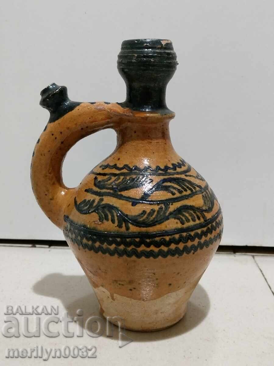 Old painted pitcher, jug, pot, ceramics Old painted pitcher, jug, pot, ceramics