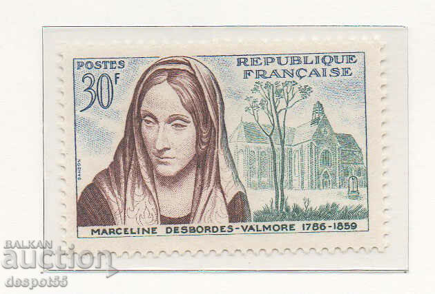 1959. France. Marceline Desbordes (1786-1859), poet. 1959. France. Marceline Desbordes (1786-1859), poet.