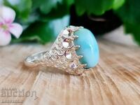 Ασημένιο δαχτυλίδι 5711 με Larimar