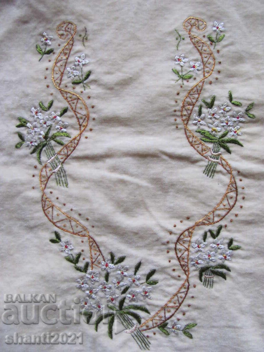 Pillowcase, hand embroidery, velvet 52x40cm. - 7