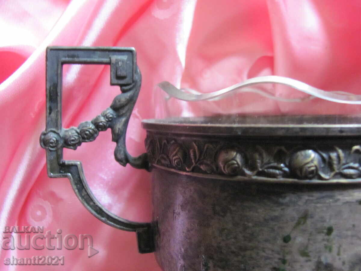 Αρ ντεκό επάργυρο μπολ, μπομπονιέρα, με σήμανση με τιμή 59.00 BGN | € 30.17