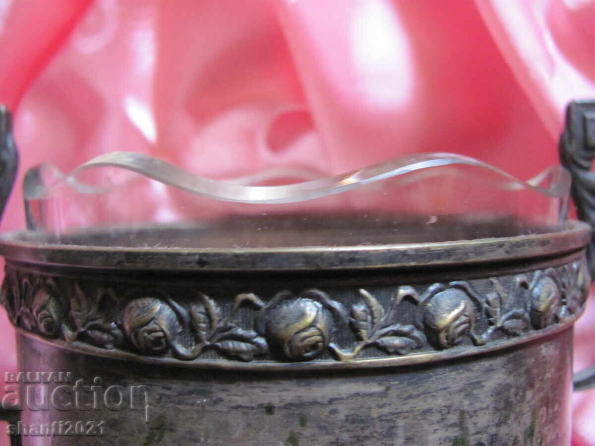 Δημοπρασία Αρ ντεκό επάργυρο μπολ, μπομπονιέρα, με σήμανση