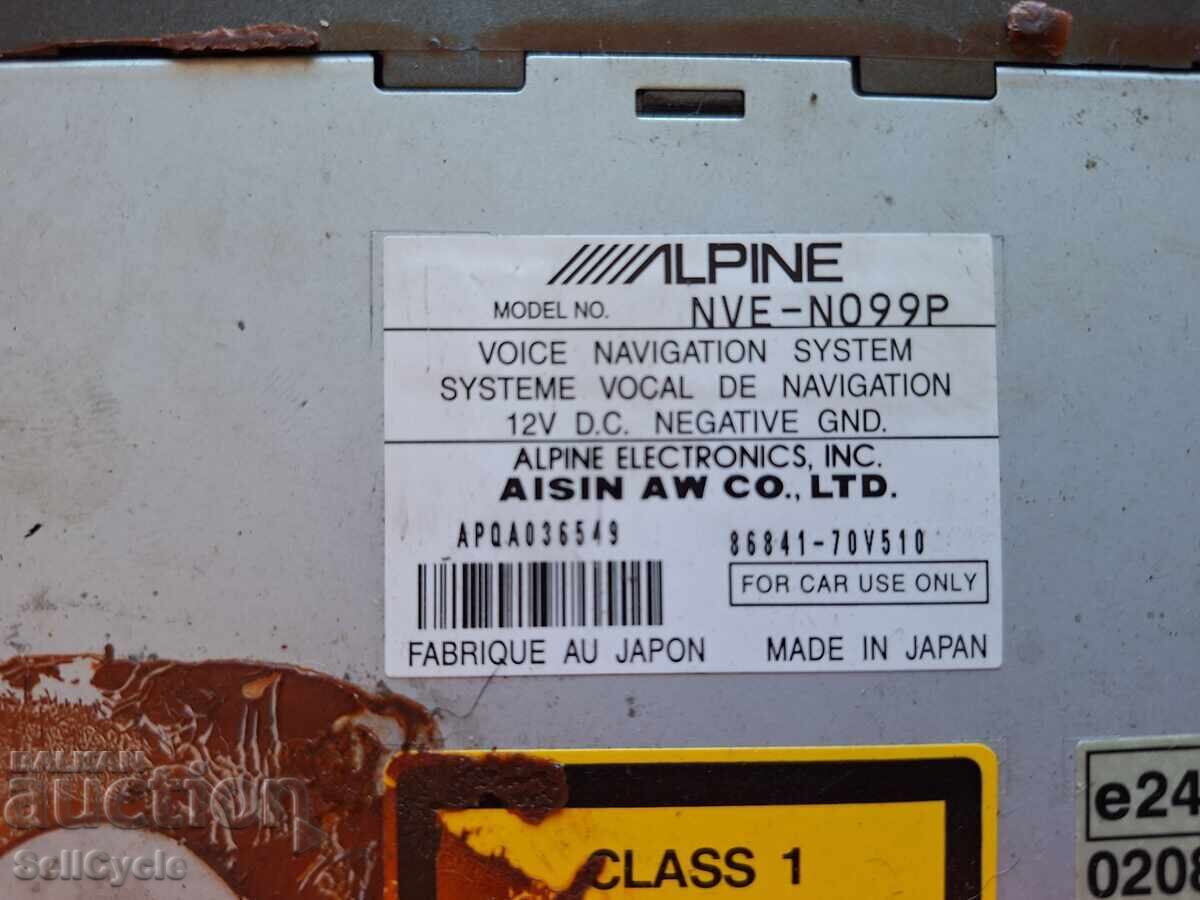 Auction ✅ CAR AUDIO SYSTEM DVD ALPINE NVE-NO99P❗ Auction ✅ CAR AUDIO SYSTEM DVD ALPINE NVE-NO99P❗