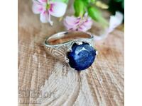 5718 Silver Ring with Sapphire with MANUFACTURER DEFECT