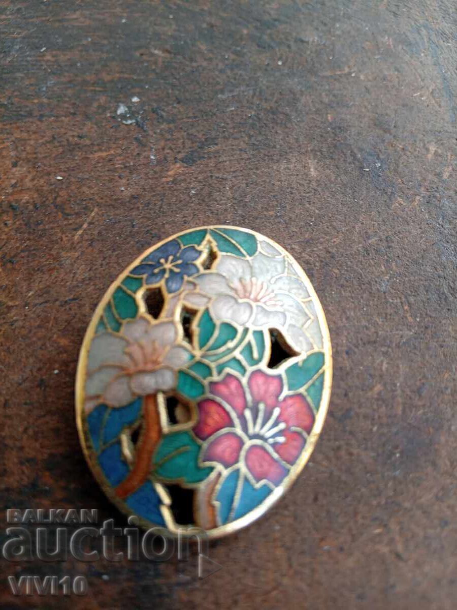 Antique Cloisonné Enamel Brooch with price € 25.00 | 48.90 BGN Antique Cloisonné Enamel Brooch with price € 25.00 | 48.90 BGN