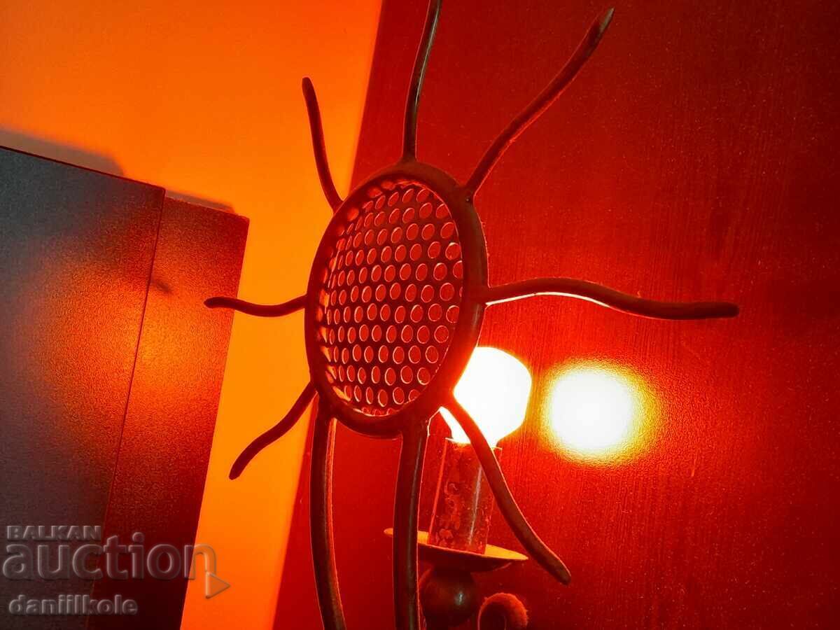 Auction *$*Y*$* UNIQUE FORGED AND OXIDIZED LAMP - SUN *$*Y*$* Auction *$*Y*$* UNIQUE FORGED AND OXIDIZED LAMP - SUN *$*Y*$*