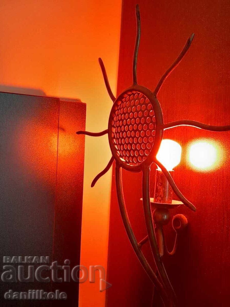 *$*Y*$* UNIQUE FORGED AND OXIDIZED LAMP - SUN *$*Y*$* - 5 *$*Y*$* UNIQUE FORGED AND OXIDIZED LAMP - SUN *$*Y*$* - 5