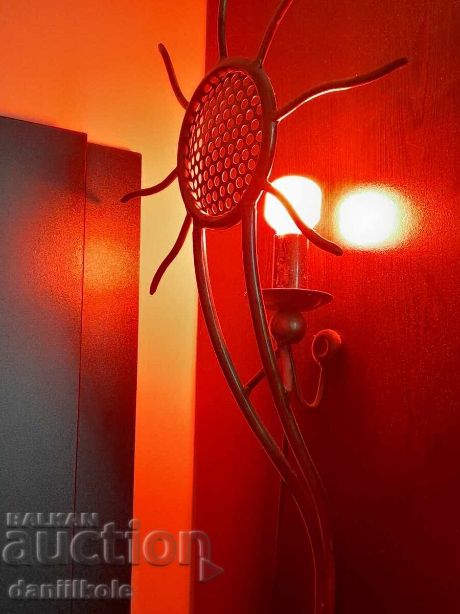 *$*Y*$* UNIQUE FORGED AND OXIDIZED LAMP - SUN *$*Y*$* *$*Y*$* UNIQUE FORGED AND OXIDIZED LAMP - SUN *$*Y*$*