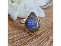 5716 Silver Ring with Labradorite