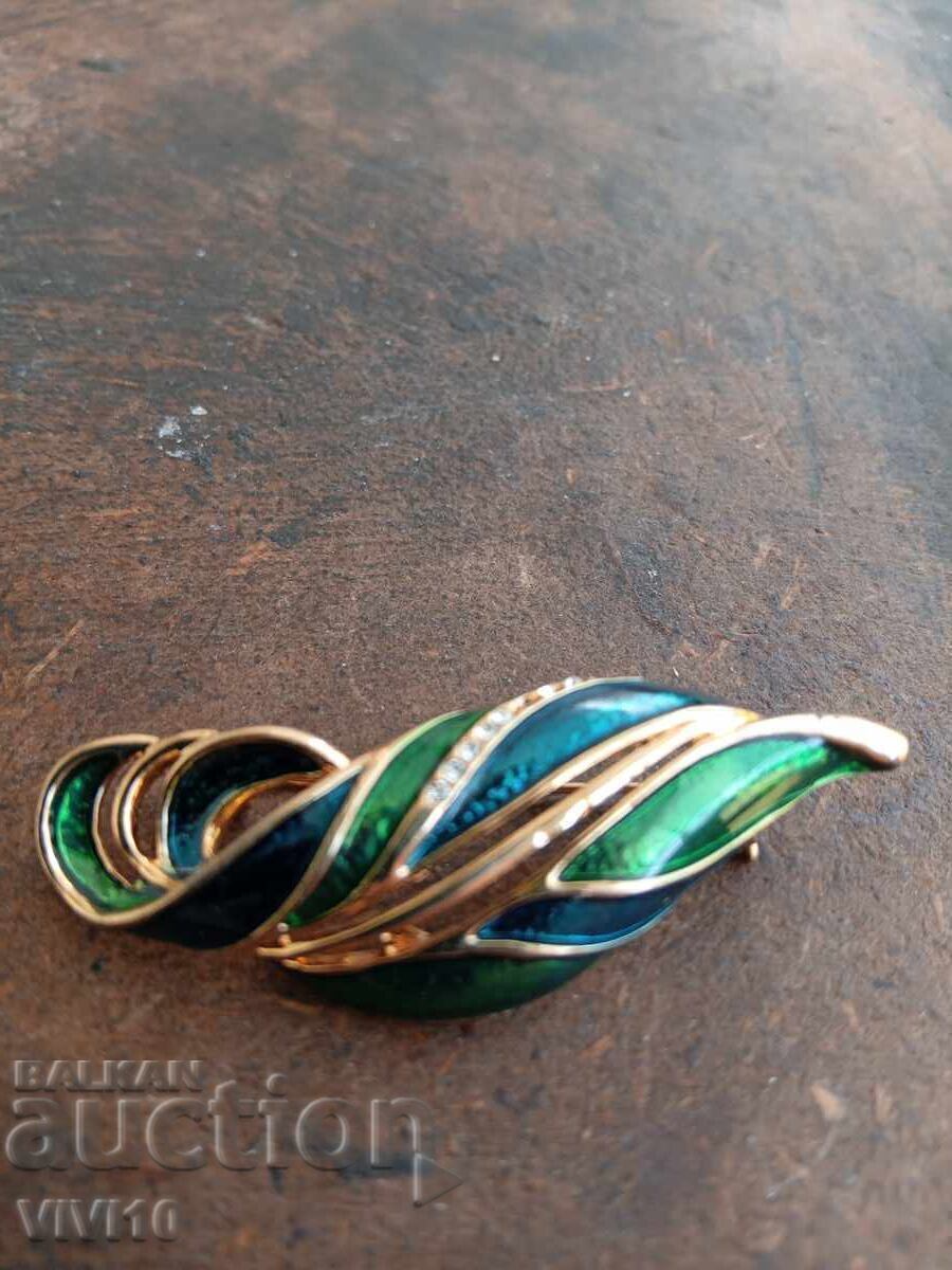 Antique Enamel Brooch