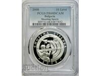 10 ЛЕВА 2008 PCGS PR68 DCAM-СПОРТНА СТРЕЛБА