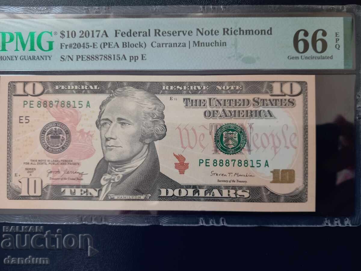10 US Dollars 2017 PMG 66 10 US Dollars 2017 PMG 66