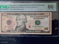 10 dolari SUA 2017 PMG 66