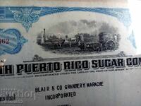 South Porto Rico Sugar Co. - Certificat de acțiuni la bursă din Puerto Rico