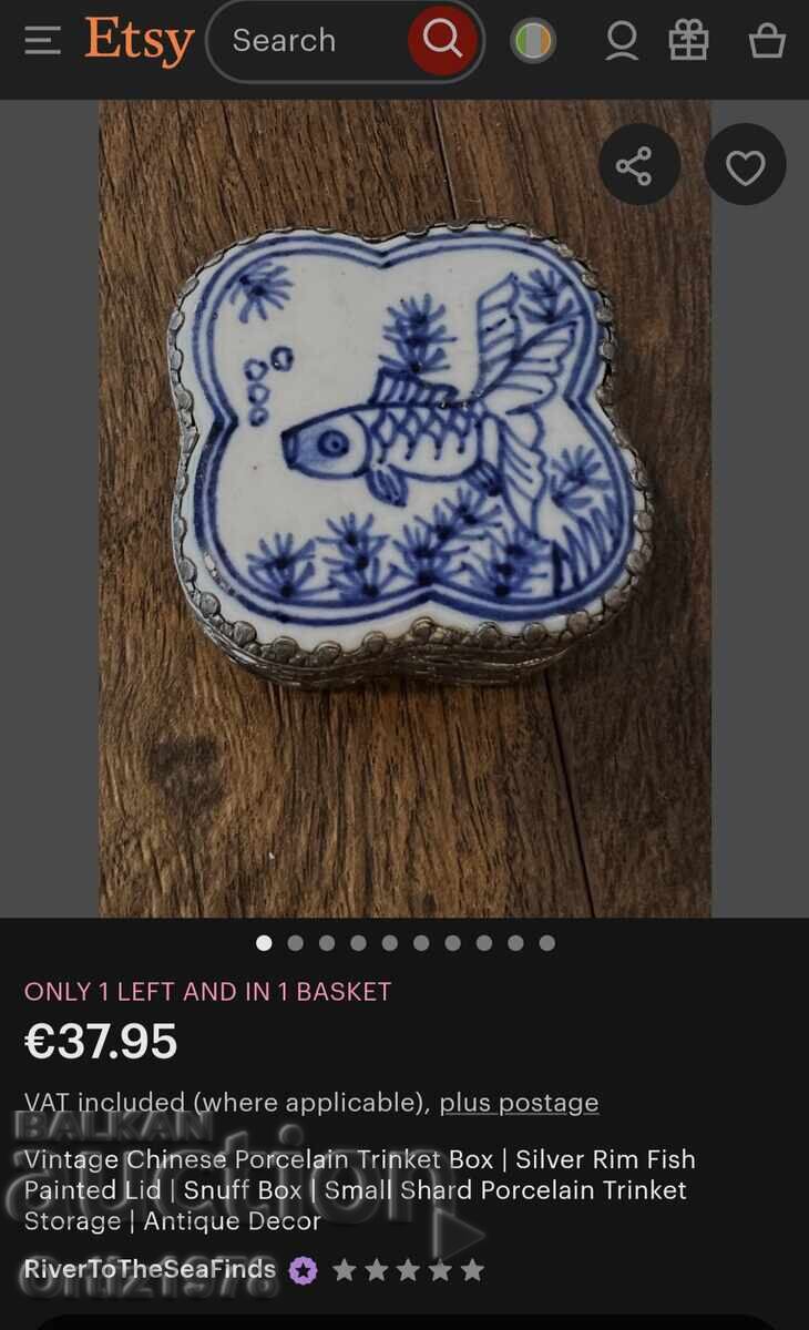 Delivery of Antique Chinese Silver-Plated Pill Box