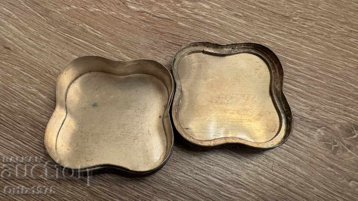 Antique Chinese Silver-Plated Pill Box - 7