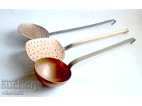 Vintage set of French copper kitchen utensils