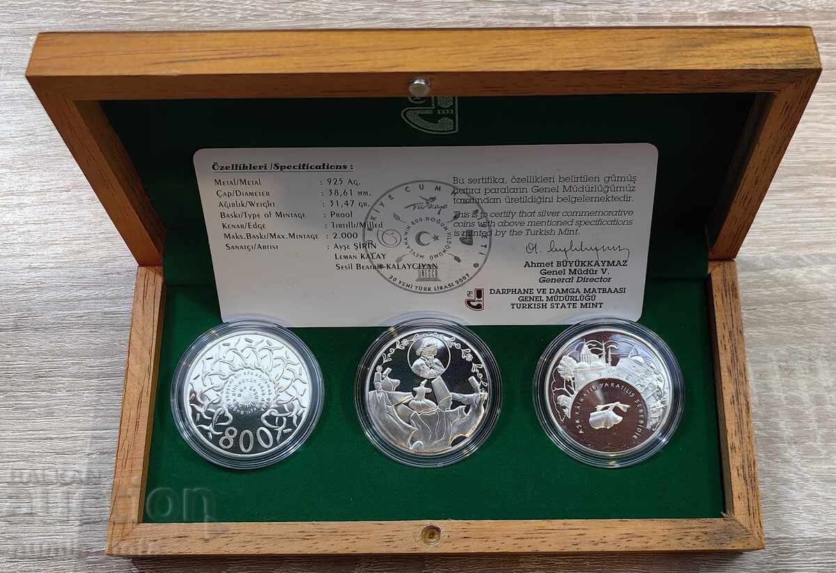 Turcia 30 lire set de 3 monede x 1 oz. argint - rare Turcia 30 lire set de 3 monede x 1 oz. argint - rare