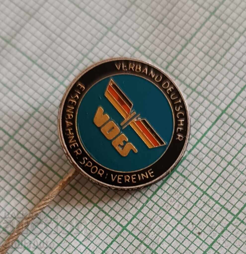 Badge - VDES Union of Railway Sports Clubs Germany with price 5.00 BGN | € 2.56 Badge - VDES Union of Railway Sports Clubs Germany with price 5.00 BGN | € 2.56