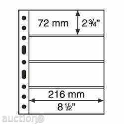 Sheets for banknotes/cards GRANDE (DIN A4) - 5 pcs/pack (899) - 6 Sheets for banknotes/cards GRANDE (DIN A4) - 5 pcs/pack (899) - 6