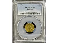 2 STOTINKI 1974 PCGS MS 66