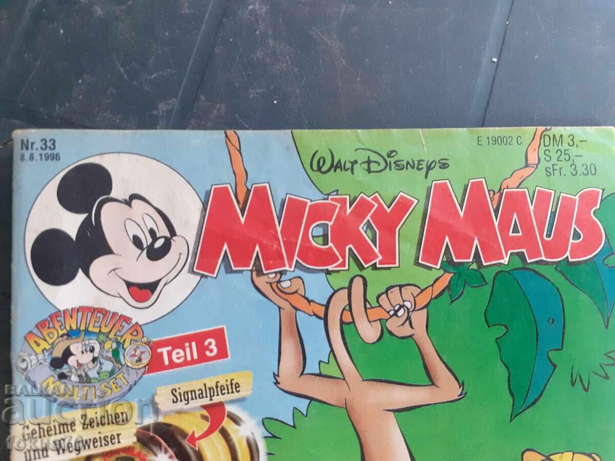 Comic - Mickey Mouse Walt Disney N33 - 8.8.1996 Germany with price 19.00 BGN | € 9.71 Comic - Mickey Mouse Walt Disney N33 - 8.8.1996 Germany with price 19.00 BGN | € 9.71