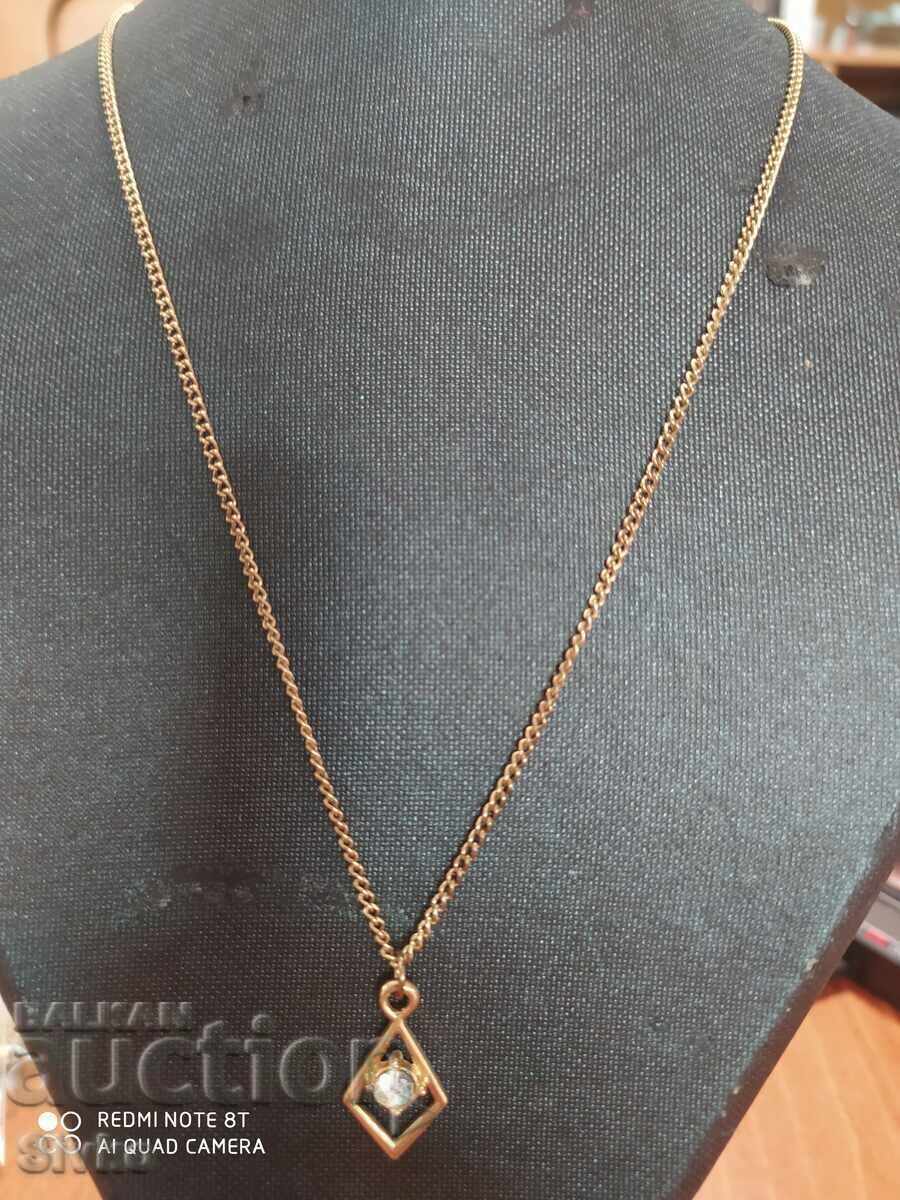 Necklace new gold-plated zircon 9 with price 1.49 BGN | € 0.76