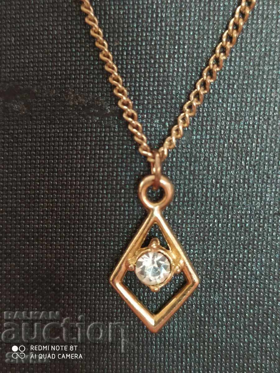 Necklace new gold-plated zircon 9