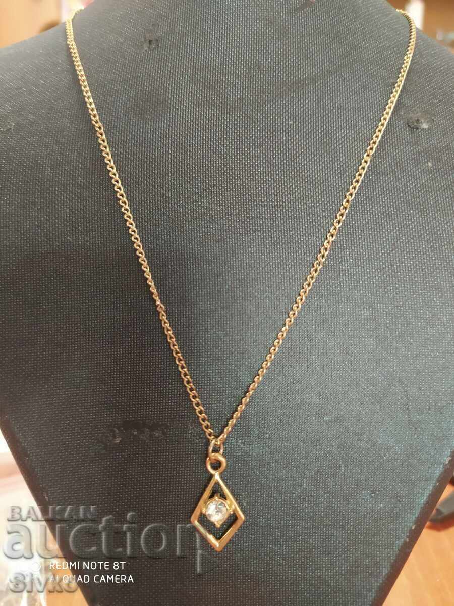 Necklace new gold-plated zircon 8 with price 1.09 BGN | € 0.56 Necklace new gold-plated zircon 8 with price 1.09 BGN | € 0.56